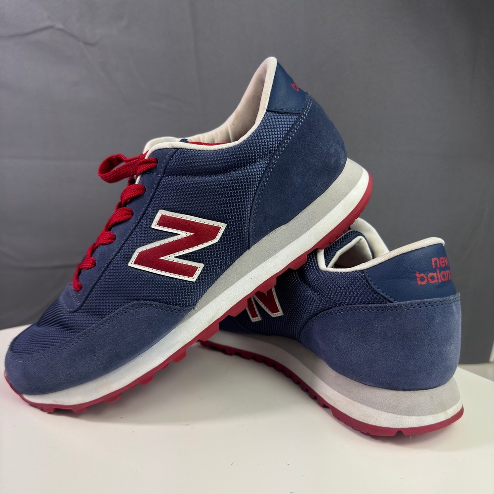New Balance 501 Mens Size 7.5 Navy Blue Red Classic Running Shoes ML501SNR